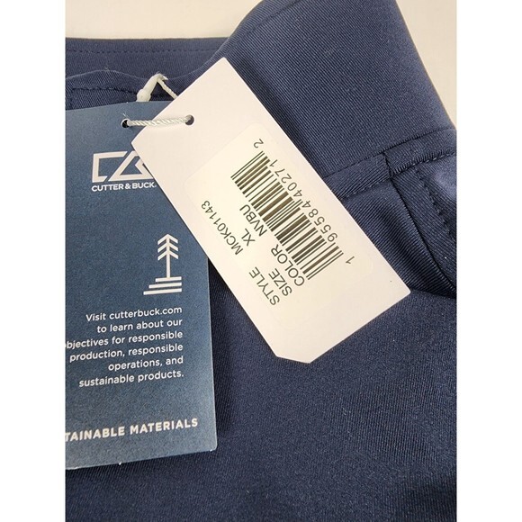 NEW Cutter & Buck Jacket Mens XL Blue CB Windbreaker Full Zip Adult - Picture 4 of 10